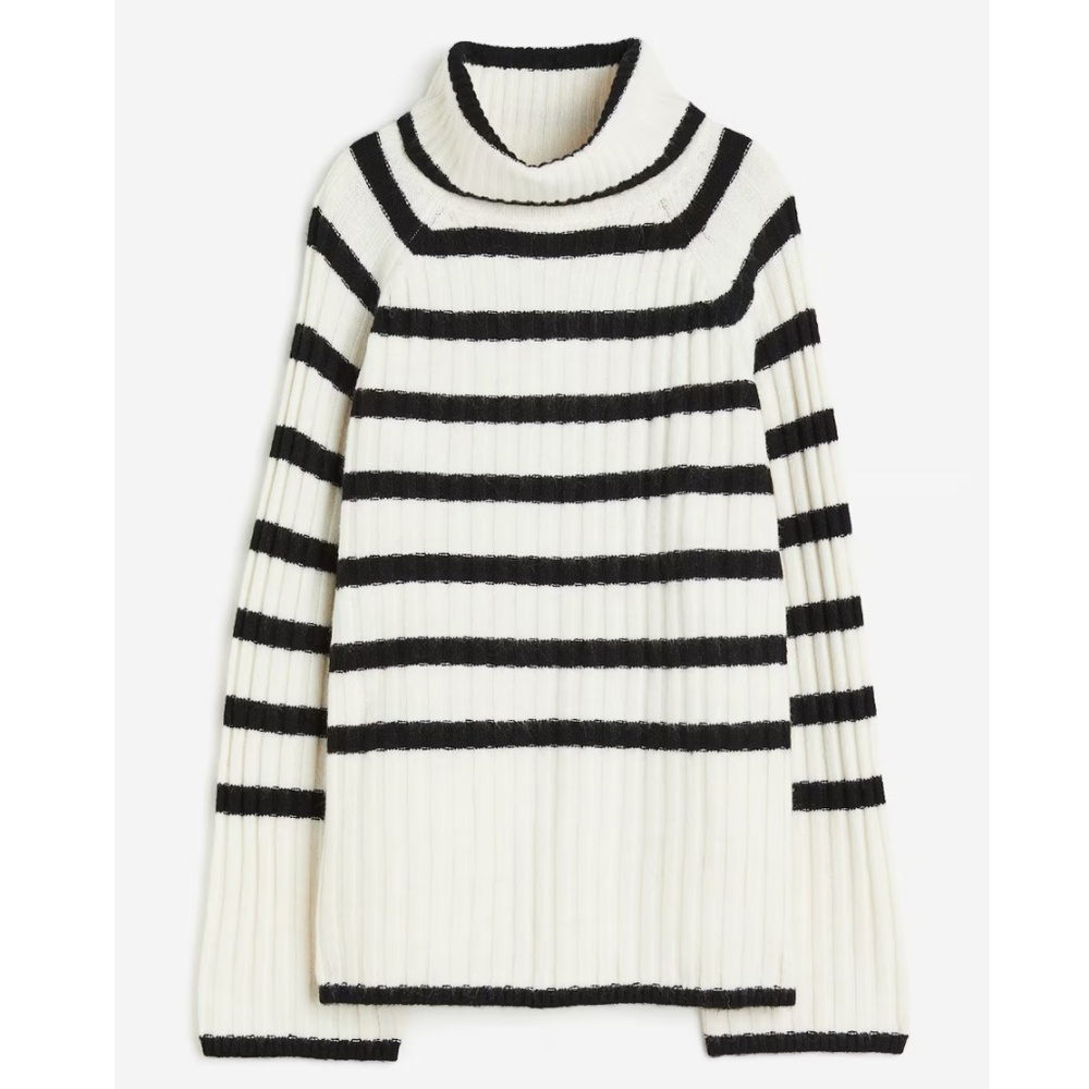 h&m Rib-knit turtleneck sweater.